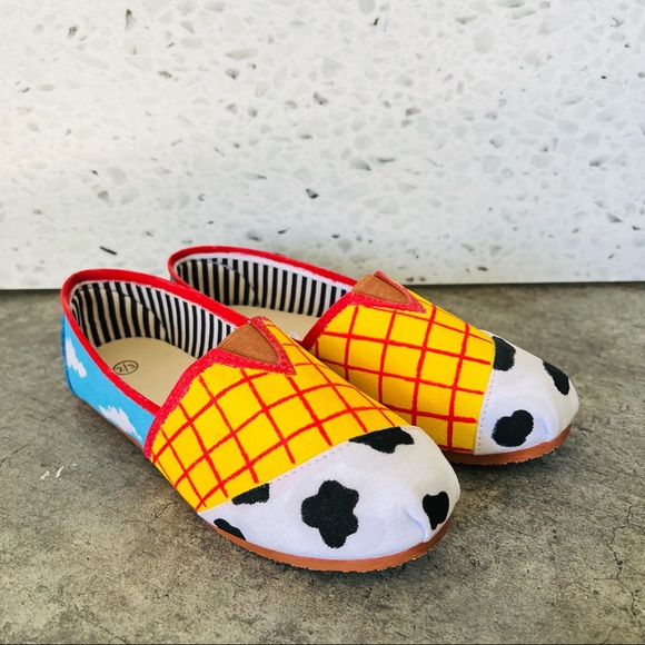 Kid's Custom Toy Story Woody Inspired Slip On Canvas Shoes Sneakers - Picture 2 of 8